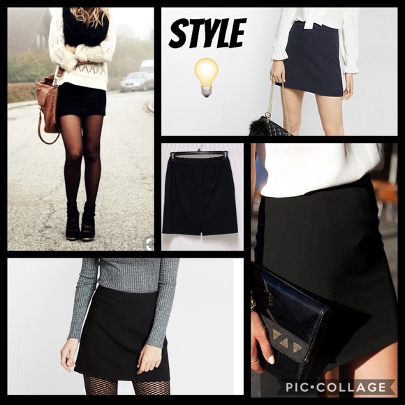 🦋NWOT Black Mini Skirt - Picture 3 of 9